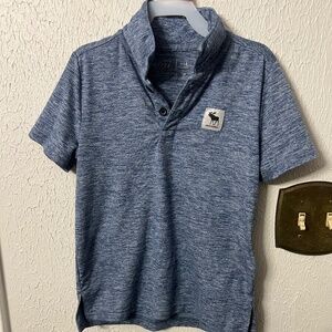 Abercrombie Kids Active Airknit Gray Polo Shirt 5/6